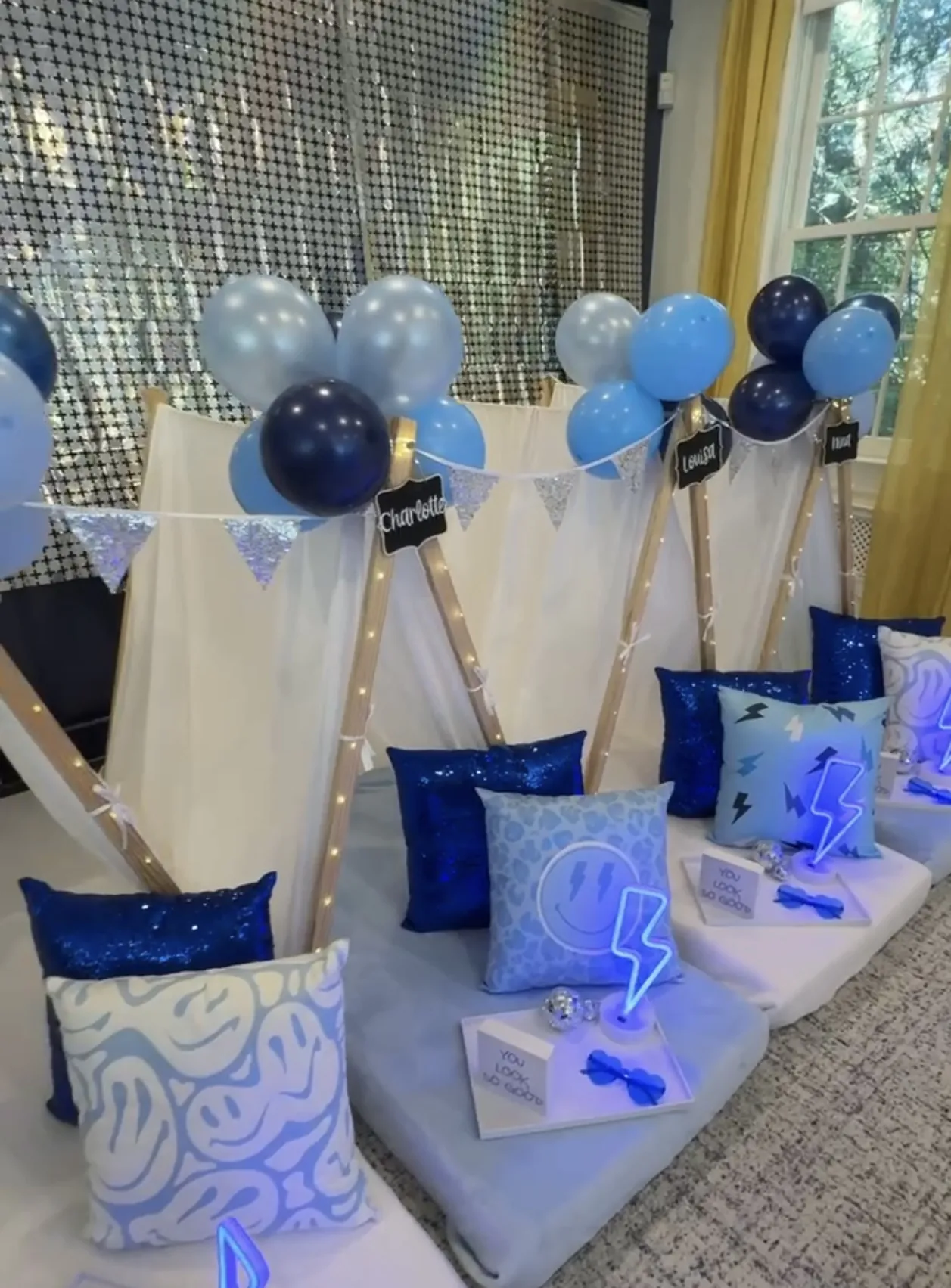 Preppy Birthday party in blue