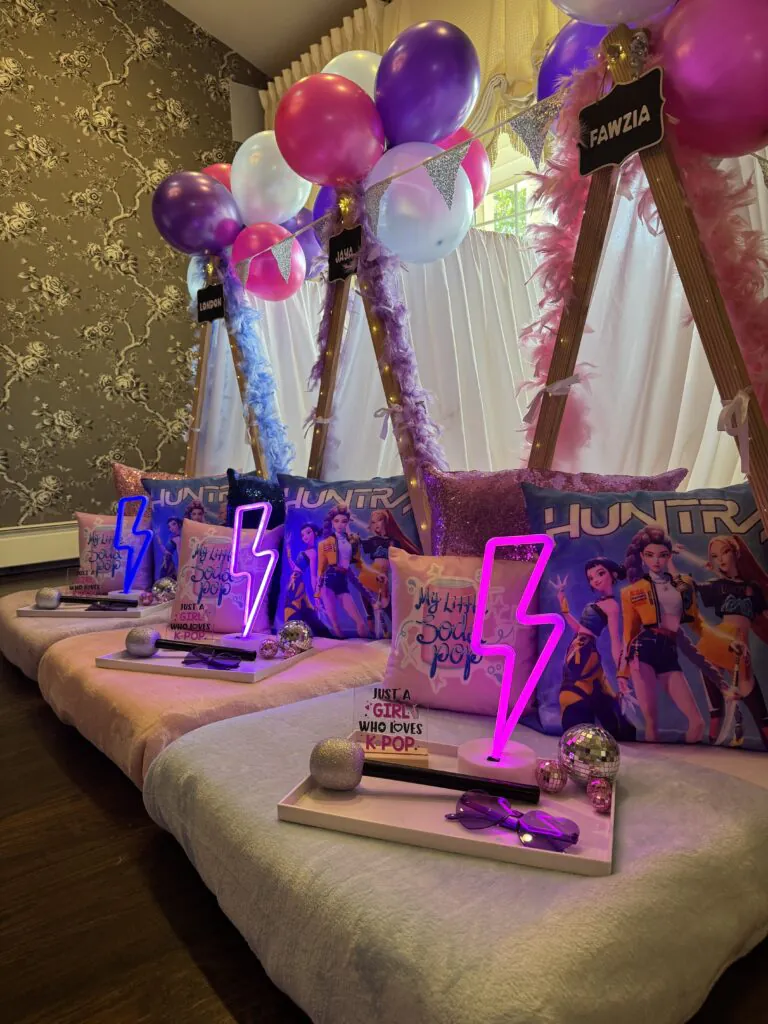Teepee Slumber Party in K-pop theme