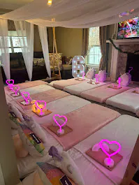 canopy sleepover party with unicorns