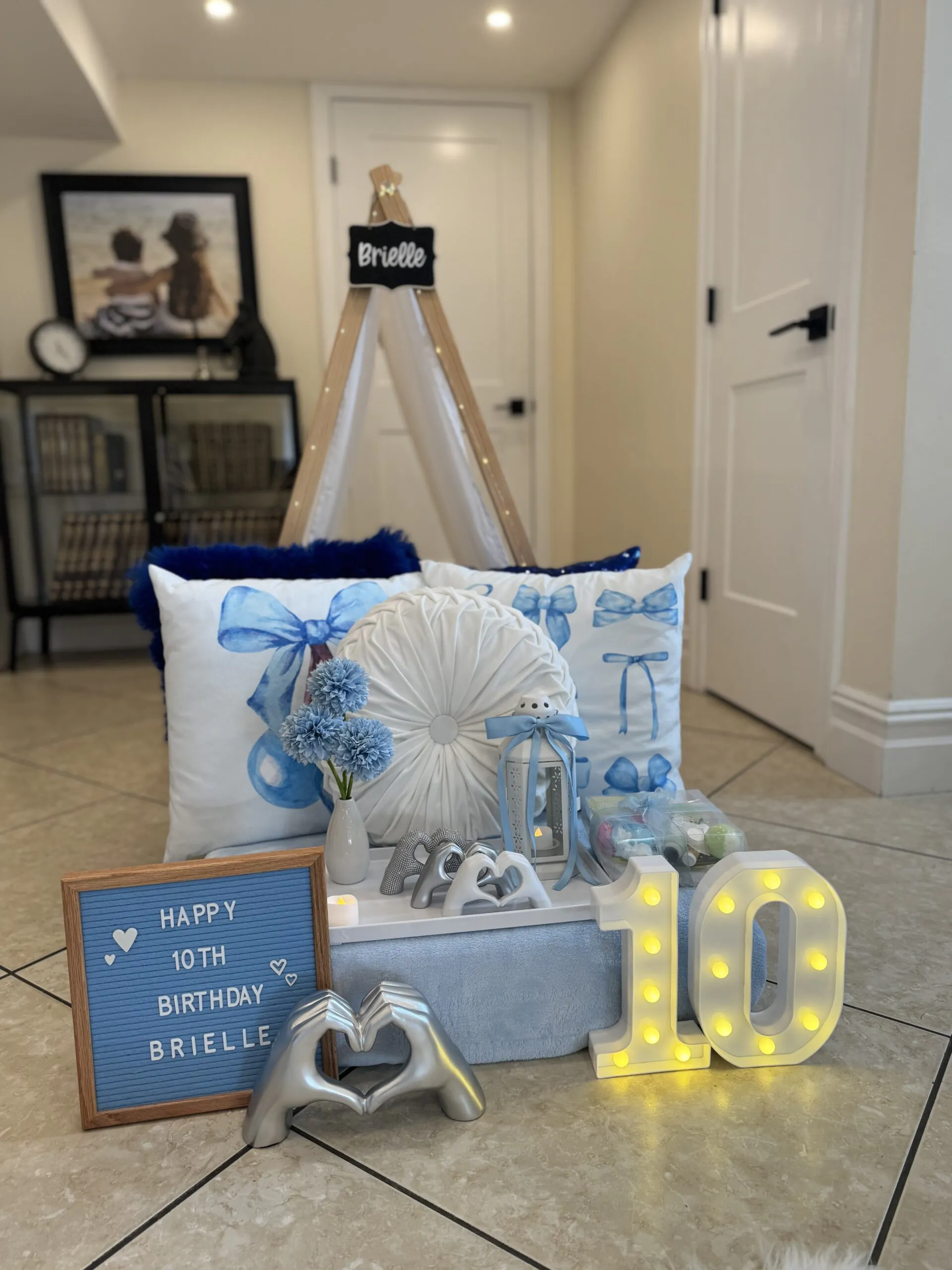 Blue Coquette Teepee Party for girls