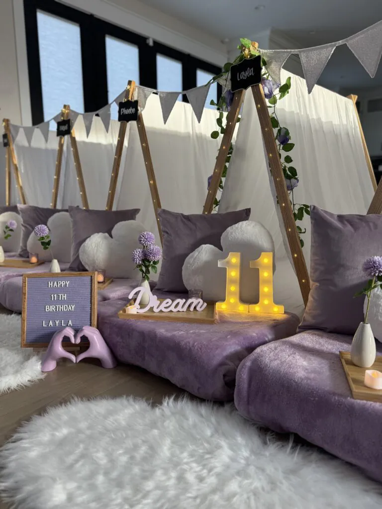 purple slumber party theme