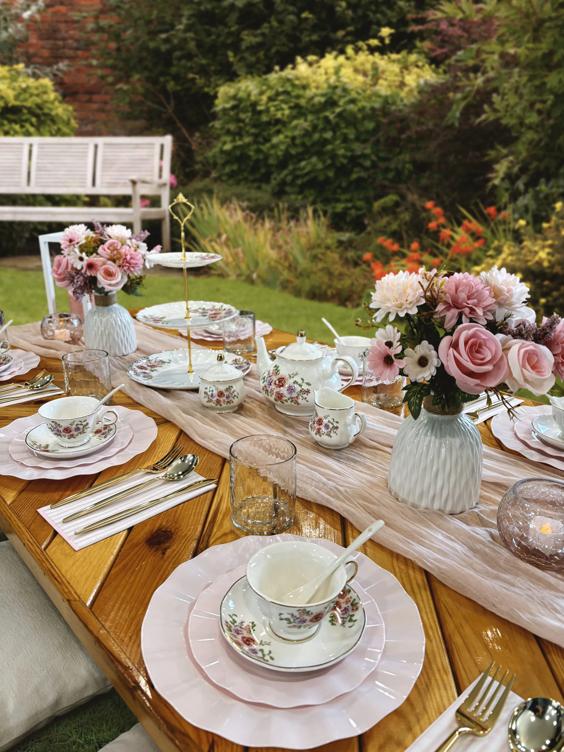 Tea party outdoors