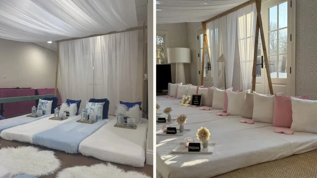 canopy sleepover party