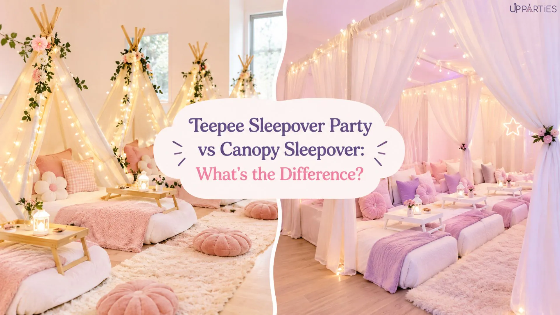 Teepee Sleepover Party vs Canopy Sleepover