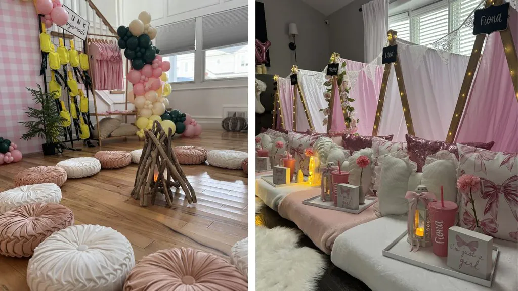 fall teepee sleepover party