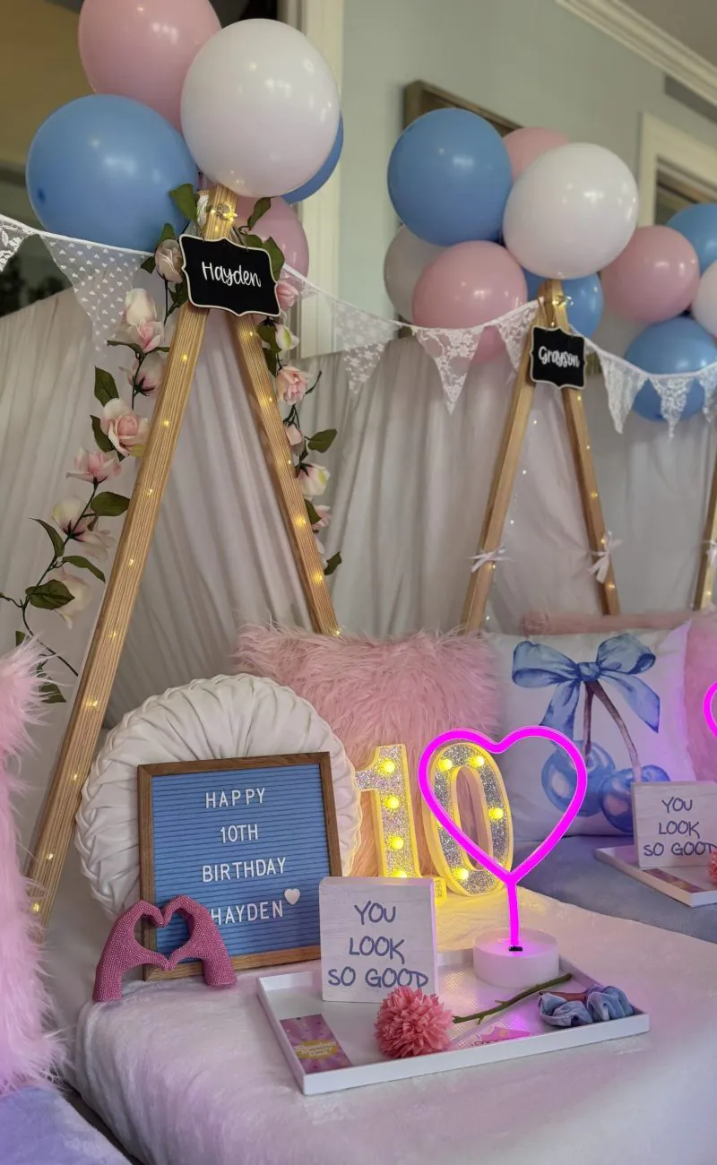 Ballon toppers for Teepee Tent Party Rentals